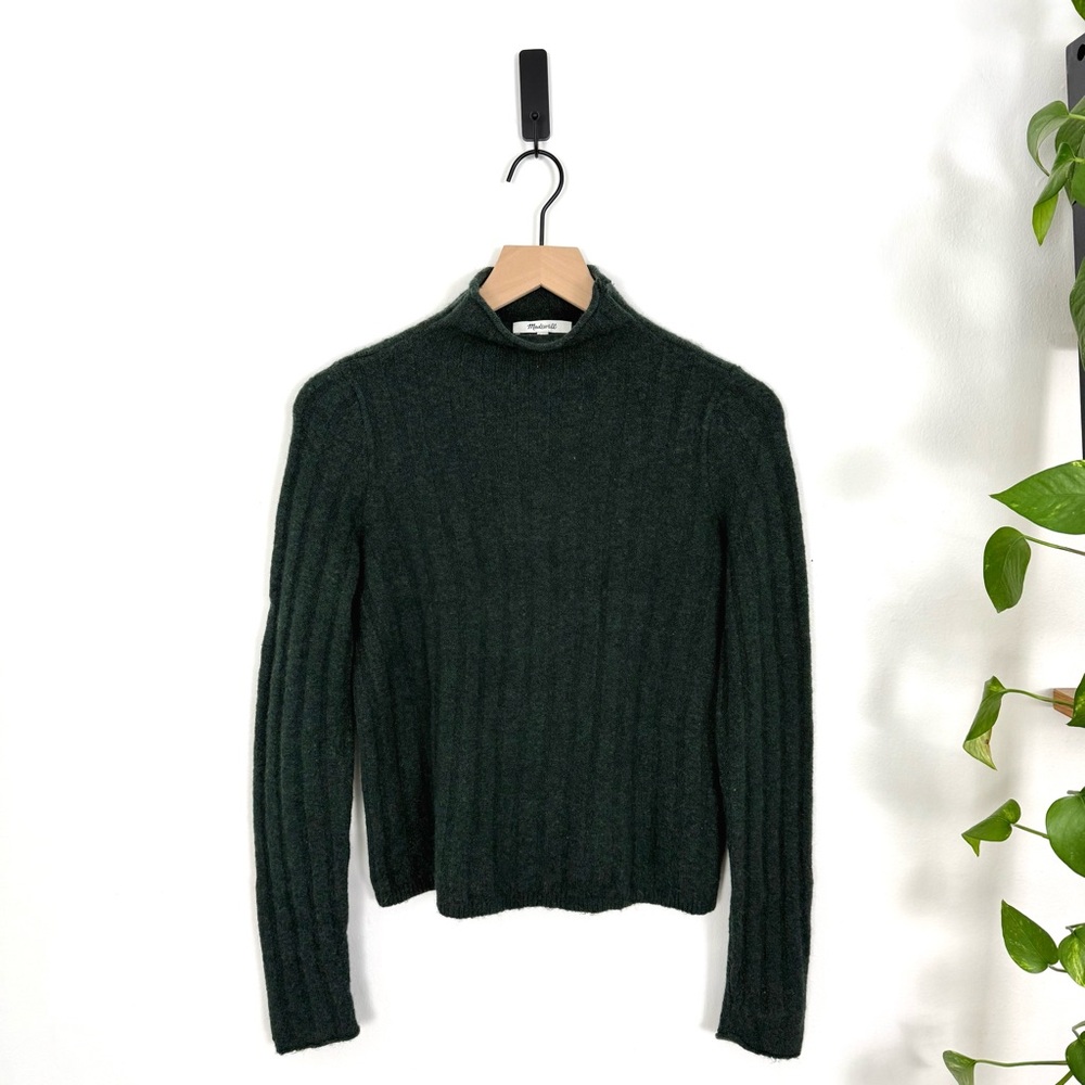 Madewell Evercrest turtleneck sweater in deep green size XS